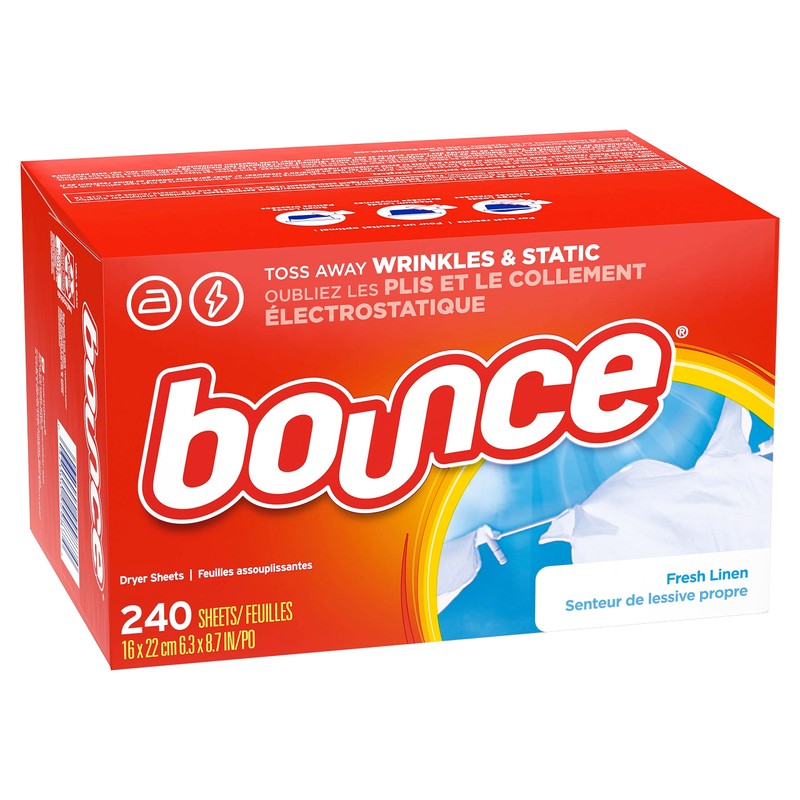 Bounce Fabric Softener Sheets, Fresh Linen Scent, 240 Count