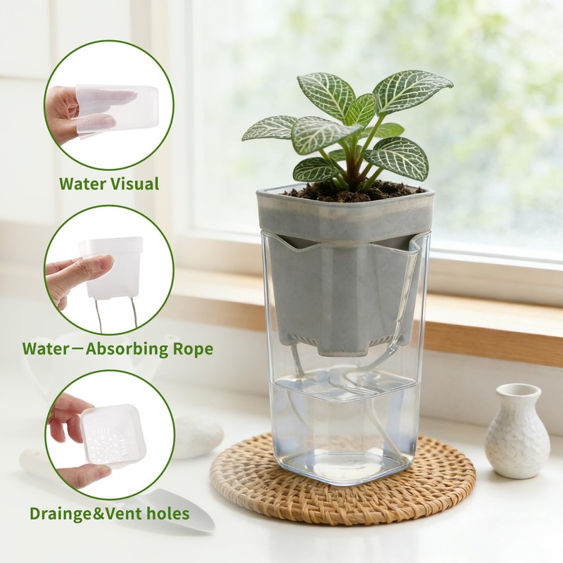 Warmoor 20 Pack 2 Inch Mini Self Watering Pots for