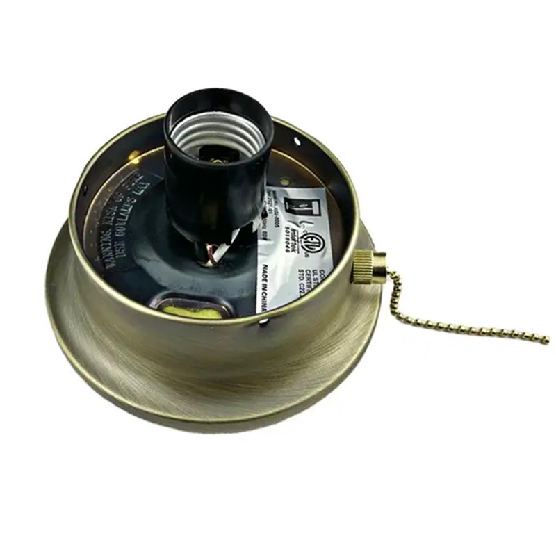 JNXQWE Wired Flush Mount Ceiling Fixture Kit with On/Off Pull