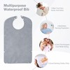 Pack of 4 Adult Bibs, Bibs for Seniors, Reusable, Washable,