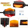 UOIENRT LED Trailer Fender Lights Amber Front Red Rear Trailer