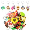 50pcs Cute Bulk Keychains for Kids,Non-Repeat Cartoon Key Chains Backpack