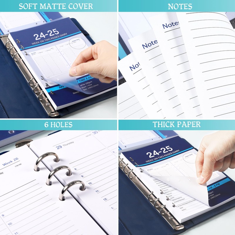 Academic Refill Diary 2024-2025 - Diary 2024-2025 Day Per Page,