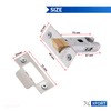 XFORT Tubular Latch, Polished Chrome, Tubular Door Latch for Internal