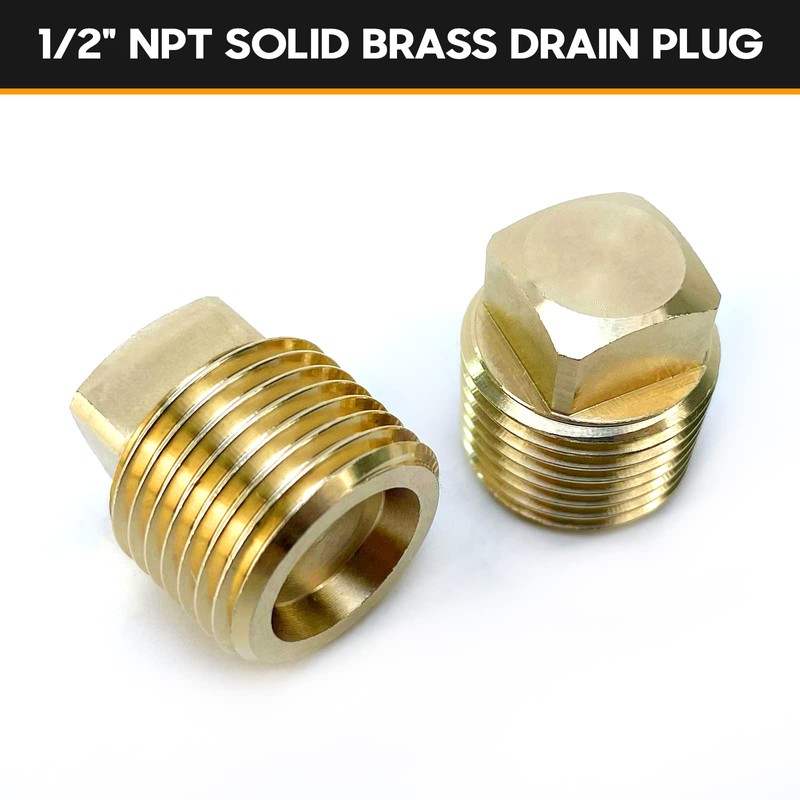 HAPDEN Boat Plugs 1/2 Inch Npt Solid Brass Boat Drain