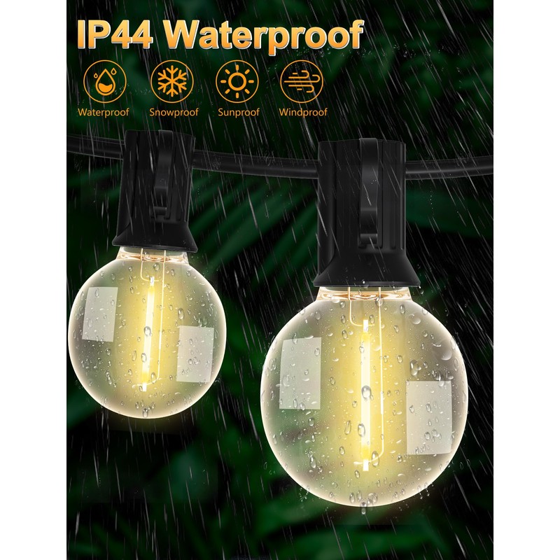 25 Pack G40 LED Replacement Bulb E12 Screw Base LED