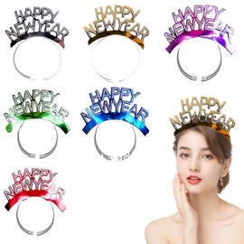 ADOFUN New Year Headband, Set of 6, 2024 New Year's Fireworks, Hair Ornament, Bangs, 2024 New Year, Cosplay, Costume, Holiday Costume, Prop, Photo Tool, New Year Decoration, Happy New Year, Hair Band,