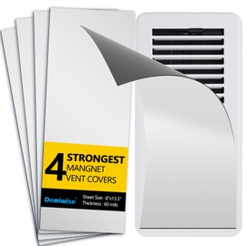 Demiwise Magnetic Vent Covers 8x15.5inch,4PCS Strong Magnet Air Vent Covers,Magnetic Register Vent Covers for Floor Wall and Ceiling Registers, Home and RV, HVAC