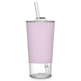 Ello Tidal Glass Tumbler with Straw, Cashmere Pink, 20 oz. (824-0431-075-6), 1 Count (Pack of 1)