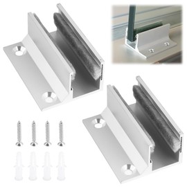 Glass Sliding Door Floor Guide Glass Clamp Shelf Support Sliding Door, Glass Shelf Aluminium Alloy Roller Guide for Sliding Doors, Accessories for Sliding Doors, Bracket for Glass Sliding Door Floor