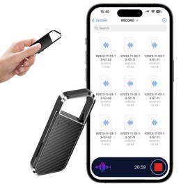 NekSide Dictaphone Portable Voice Recorder 128 GB,HD sound recording,3200 hours storage, Recorder with DSP Intelligent Noise Cancellation,Voice recorder for travelling, interviews and meetings