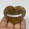 132.2g, 2.1"x2.5"x1.1", Natural Untreated Orange/Red Quartz Heart Shape Healing Crystal,