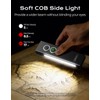 Zewdov 1300LM EDC Pocket Flashlight, 5-in-1 (Spotlight/UV/Red Beam/Floodlight/Red LED) Rechargeable