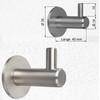 Stahlia 2 Coat Hooks Brushed Stainless Steel Coat Hooks Wall
