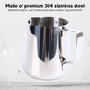 Milk Frothing Pitcher 350ml 304 Stainless Steel Milk Jug Coffee