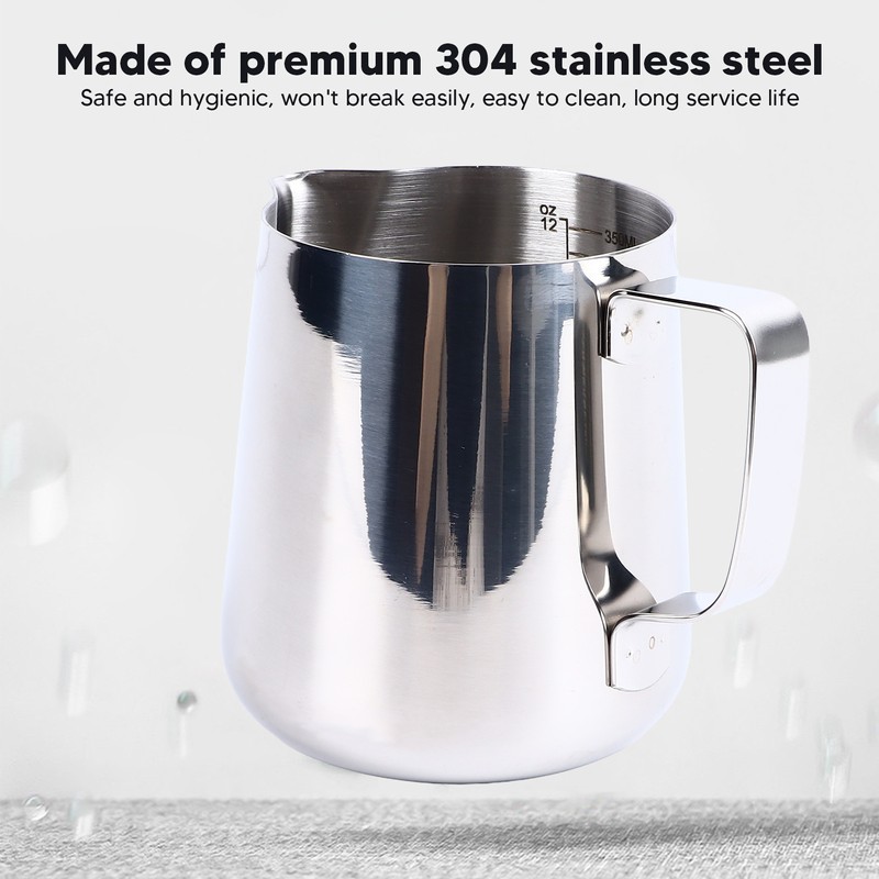 Milk Frothing Pitcher 350ml 304 Stainless Steel Milk Jug Coffee