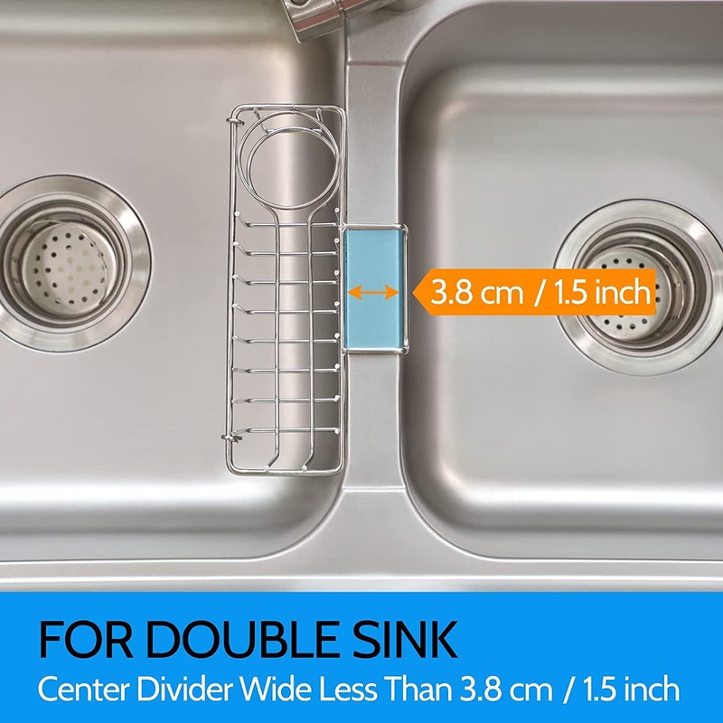Kitchen Sponge Holder Stainless Steel Hanging Sink Caddy 3 in