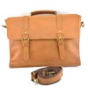 Stylish Buff Leather Messenger Bag - Leather Laptop bag