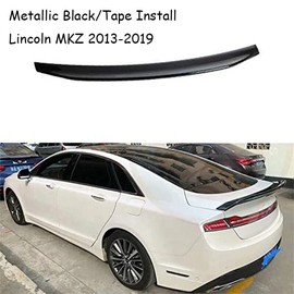 MUTUSAISI Rear Trunk Lip Spoiler Wing Duckbill Metallic Black Trim Compatible with Lincoln MKZ 2013-2020 Accessories
