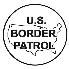 SixtyTwo24 US Border Patrol Sticker- 5" Decal {Black}- Immigration, Build The Wall, Sticker, Decal, Lap top Helmet Sticker