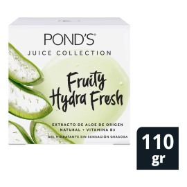 Pond's Fruity Hydra Fresh Gel Hidratante Facial con Aloe, Luminosidad y Frescura Sin Grasitud, 110g