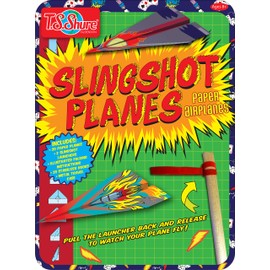 Bendon TS Shure Slingshot Airplanes Educational Activity Tin with Stabilizer Hooks and Slingshots 50511