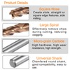 sourcing map 2pcs Carbide Square End Mills 3mm (1/8") Dia