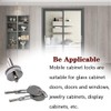 1set Cabinet Locks with Keys Glass Door Lock Sliding Door