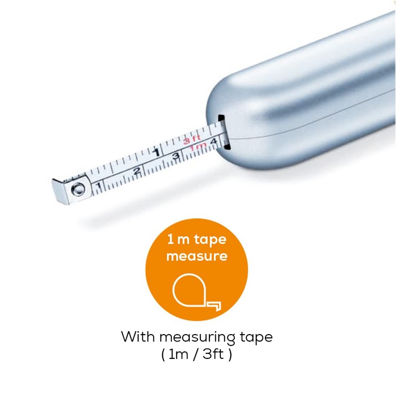 Beurer Luggage Scale with Tape Measure - Weighs up to