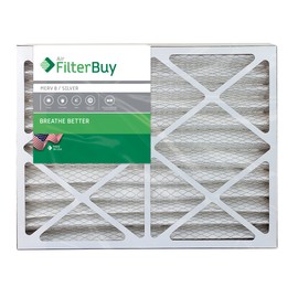 Filterbuy 20x25x4 Air Filter MERV 8, Pleated HVAC AC Furnace Filters (6-Pack, Silver)