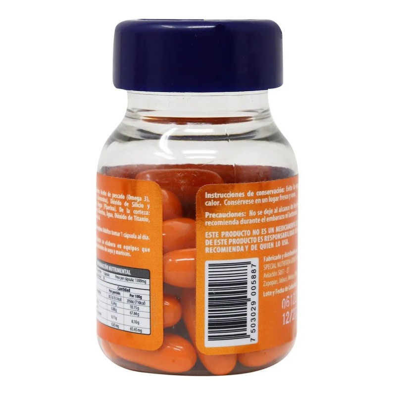 Naturagel Cúrcumacurcumina+pimienta Negra+omega 3 30 Cap Sabor Sin Sabor