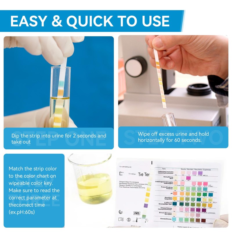 Urine Test Strips 14 Parameter Urinalysis Testing Kits for Urinary