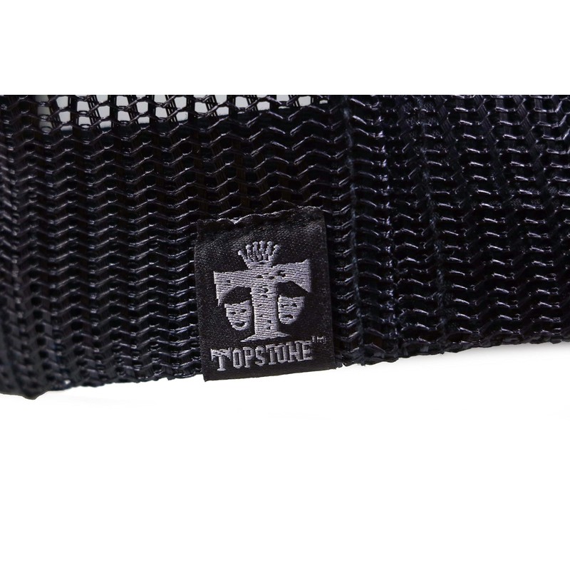 TOPSTONE Horror Skull Patch Snapback Trucker Hat White