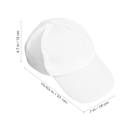 SHINEOFI 10pcs DIY Kids Baseball Caps Hats DIY Painting White Hats Blank Baseball Hat Make Your Own Outdoor Sports Caps