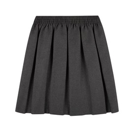 LUXFAB UK School Uniform Girls Summer Formal Dress Bottom Full Elastic Box Pleat Skirt Only Uniform