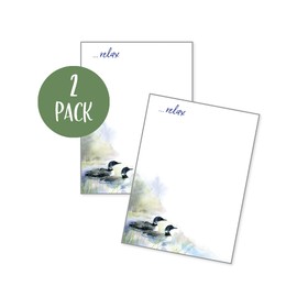 Set of 2- Loons on Lake Memo, Notepad