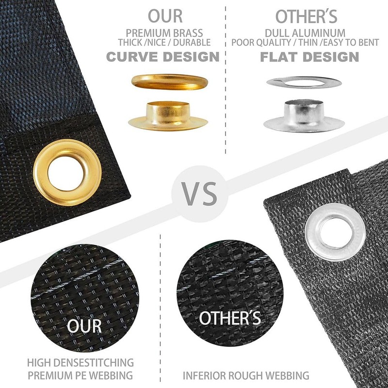 7' x 4' Black Privacy Screen Fence Cover Panel Shade