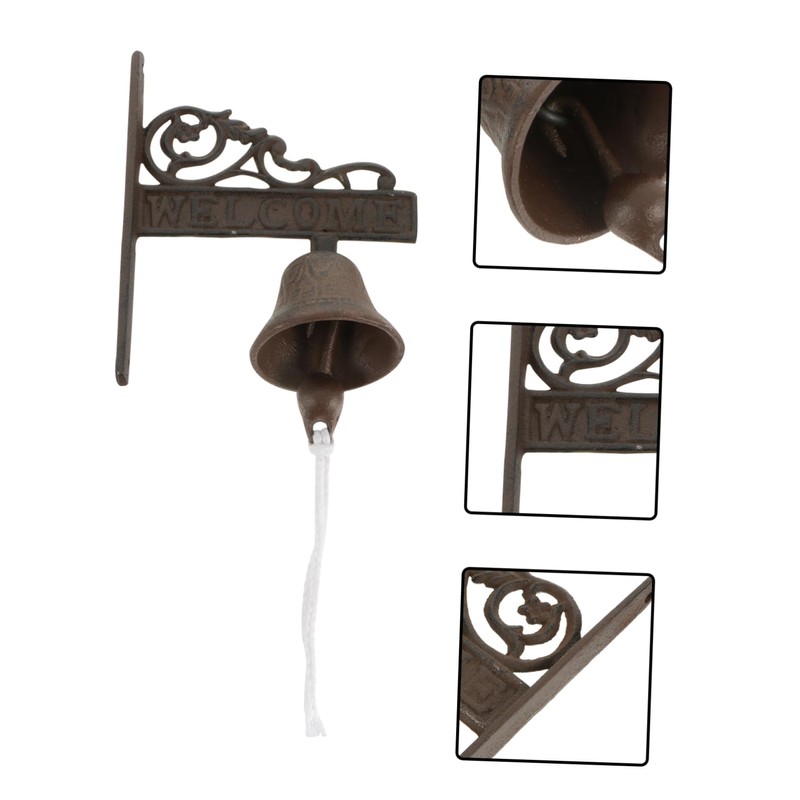 GRIRIW Iron Material Door Chime Charming Vintage Design Hanging Wall