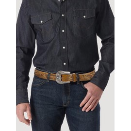 CHAOREN Leather Western Belt - 1.5" Cowboy Belts for Men - Vintage Engraved & Embossed Buckle