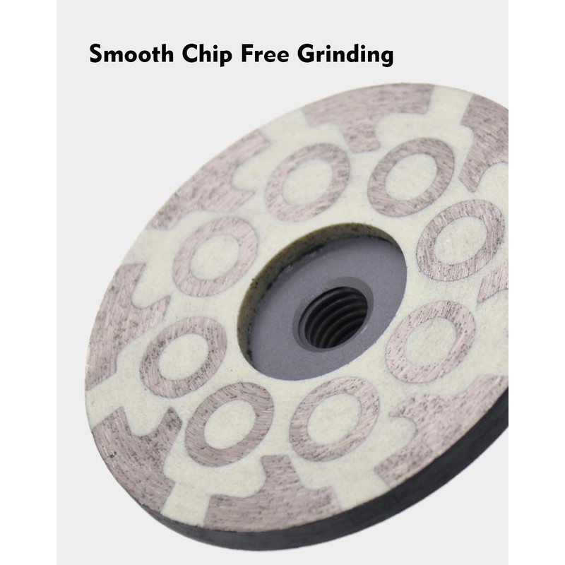 4" Flat Resin Filled Grinding Wheel, Chip Free Diamond Cup