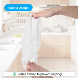 Chovbe Einweghaarnetz 21" – 100 Stück Haarnetze aus Vliesstoff, Doppeltes Elastisches Band, Atmungsaktive Barretthauben für Küche, Lebensmittelindustrie & Hygiene (Weiß)