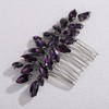 Rumtock Purple Rhinestones Hair Comb Handmade Cute Headpiece for Women