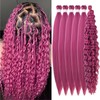 Deep Pink Braiding Hair Pre Stretched Knotless Braiding Hair for
