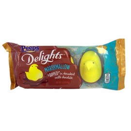 2 Pack - Milk Chocolate Dipped Marshmallow Peeps Yellow Chicks 6 Count Total