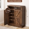 ALLSTAND 6-Tier Shoe Cabinet with Doors, Entryway Shoe Rack Wooden