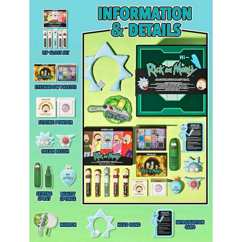Rick And Morty X Sheglam Colección En Caja 100%