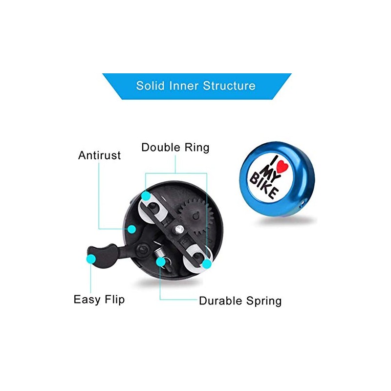 IKAAR Pack of 2 Mini Bicycle Bell with Loud Clear