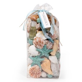 ANDALUCA Ocean Plumes Scented Seashell Potpourri Made in California Large 20 oz Bag Fragrance Vial Scents of Orange, Lime, Bergamot, Lily, Rose and Tonka Coastal Home Decor