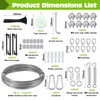 OCR 185PCS Wire Rope Kit, 114FT Stainless Steel Wire Cable