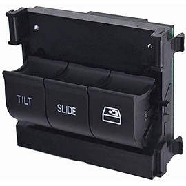 Ford F150 F250 F350 F450 F550 Overhead Console Switch - Rear Sliding Window & Sunroof Switch *Three Buttons* Replacement, Fits 2011-2017 Models, Replaces 9L3Z-15B691-DA, 71712